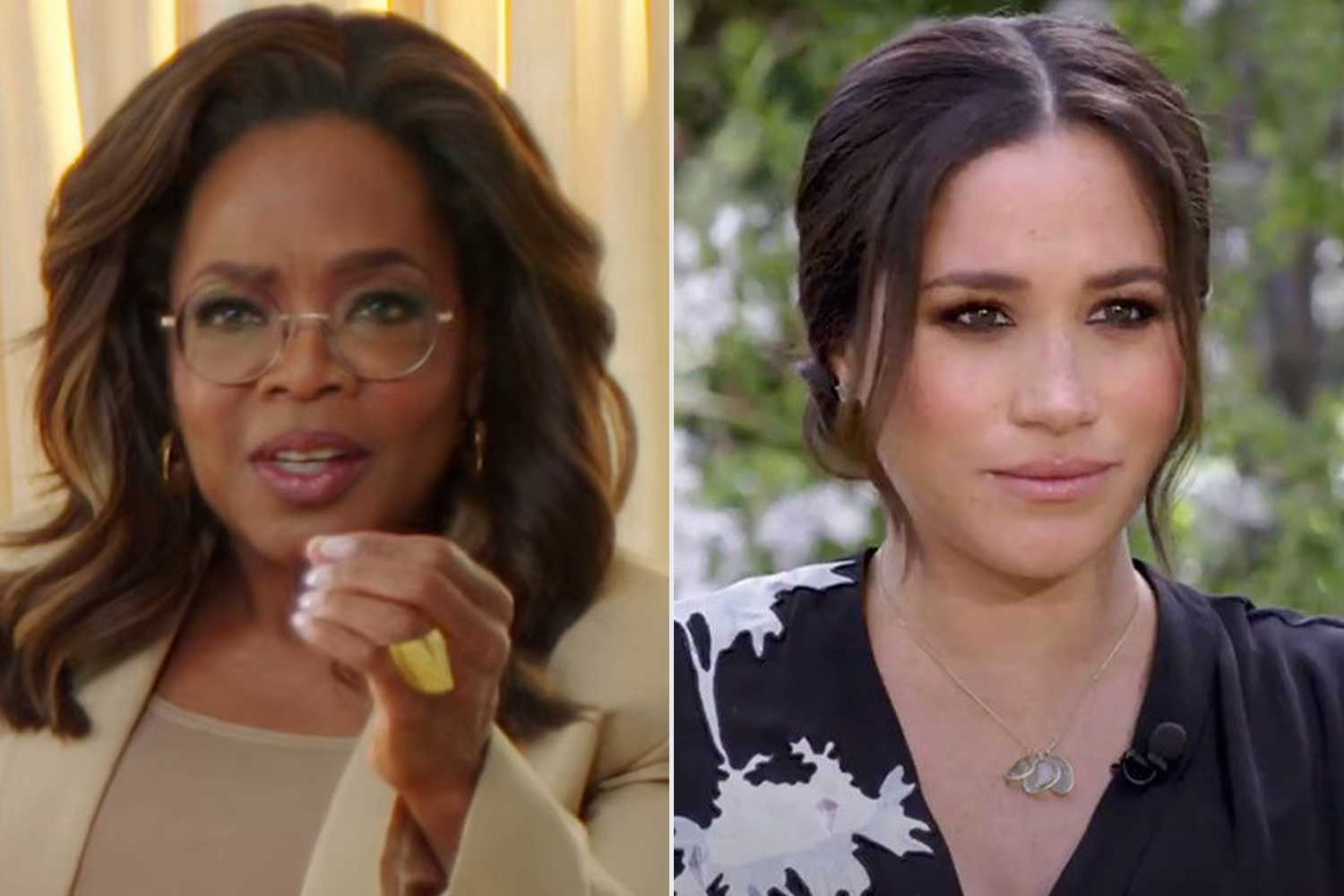 Oprah Winfrey looks back at the most viral moment from her interview with Meghan Markle and Prince Harry