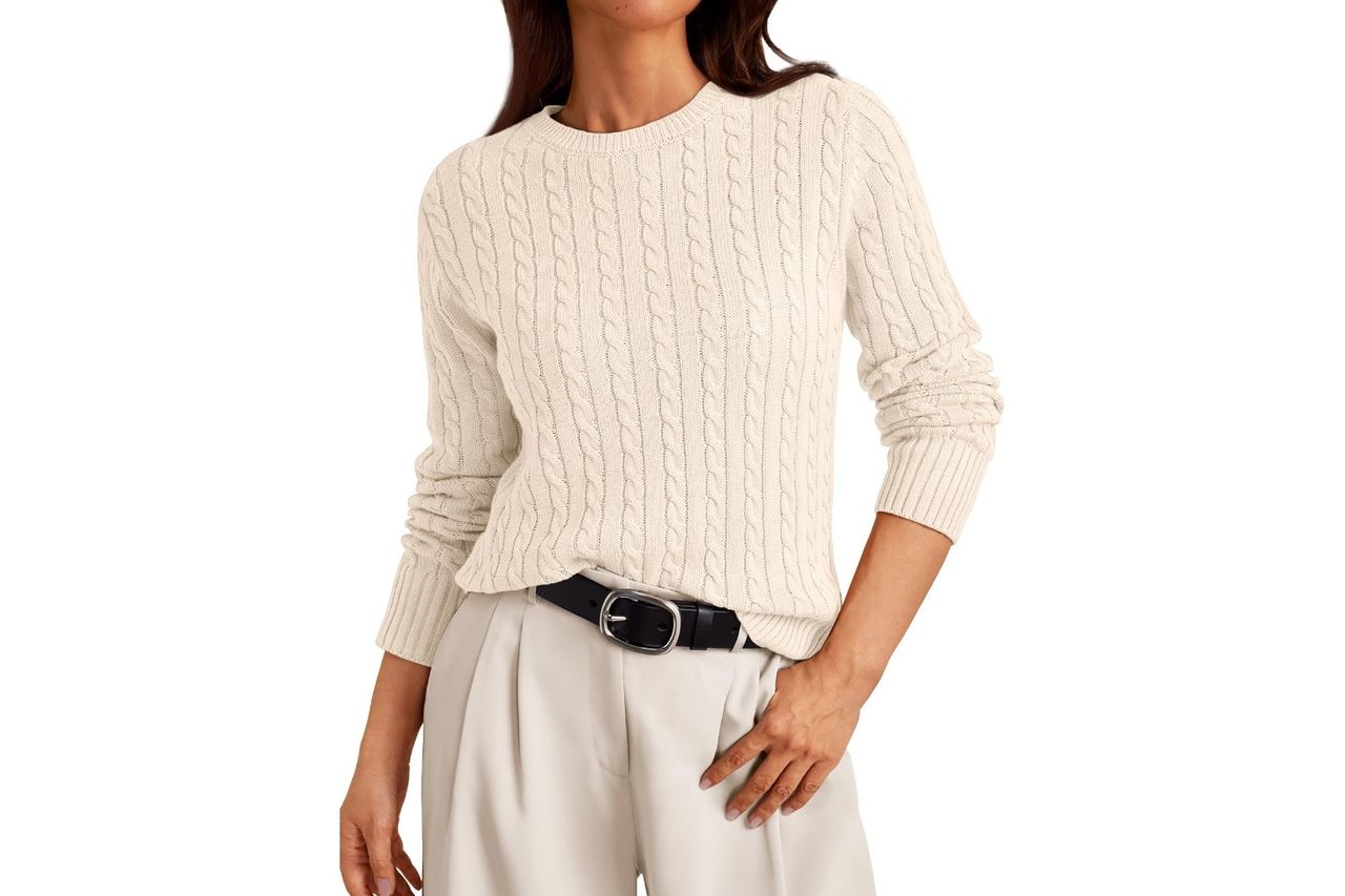 Amazon LILLUSORY Womens Lightweight Cable Knit Soft Business Casual Trendy Classic Pullover Sweaters