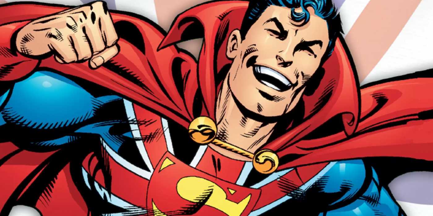 Superman smiles on the cover of True Brit