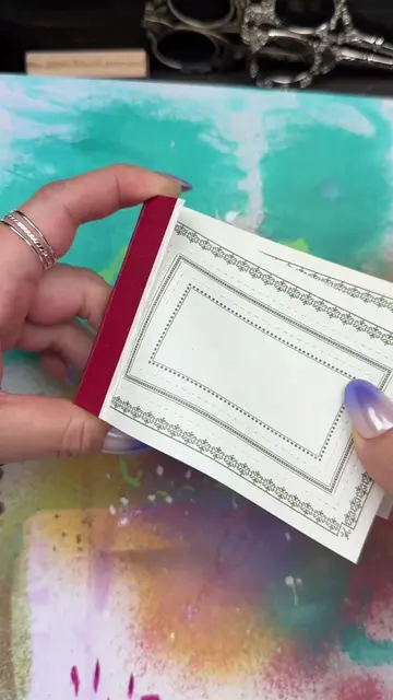 Relaxing lime scrapbook spread with pistachio ink ASMR