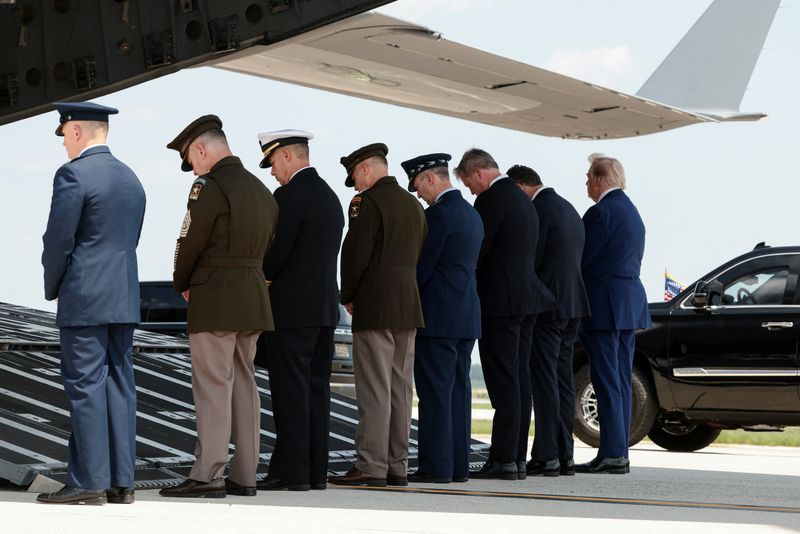 U.S. President Trump attends dignified transfer for U.S. Army service members killed in the Iran war
