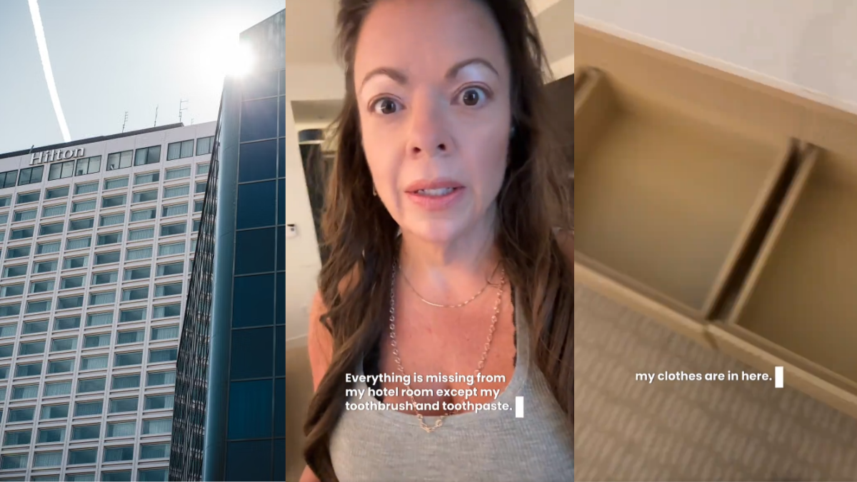 She stayed at the Hilton Orlando in Florida. Her hotel room was suspiciously clean. She found out why the next morning.