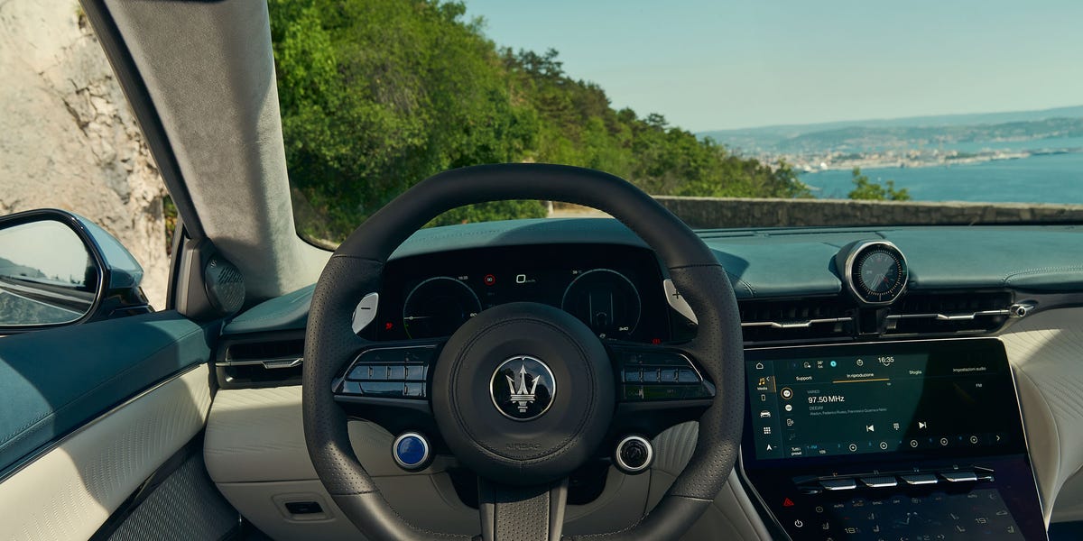 View interior photos of the 2027 Maserati GranCabrio Folgore