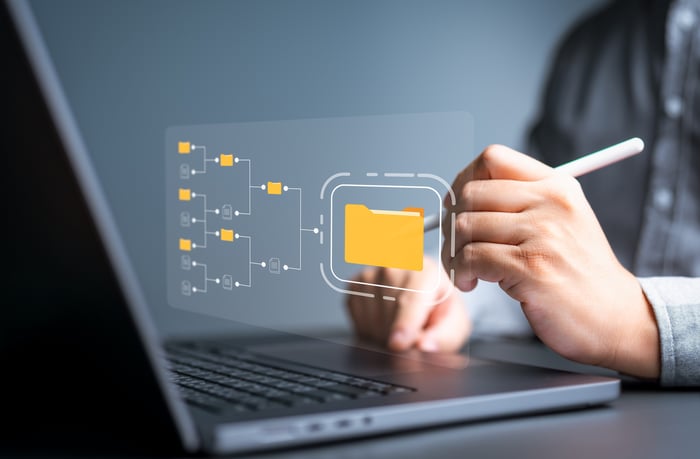 A depiction of workflow software.