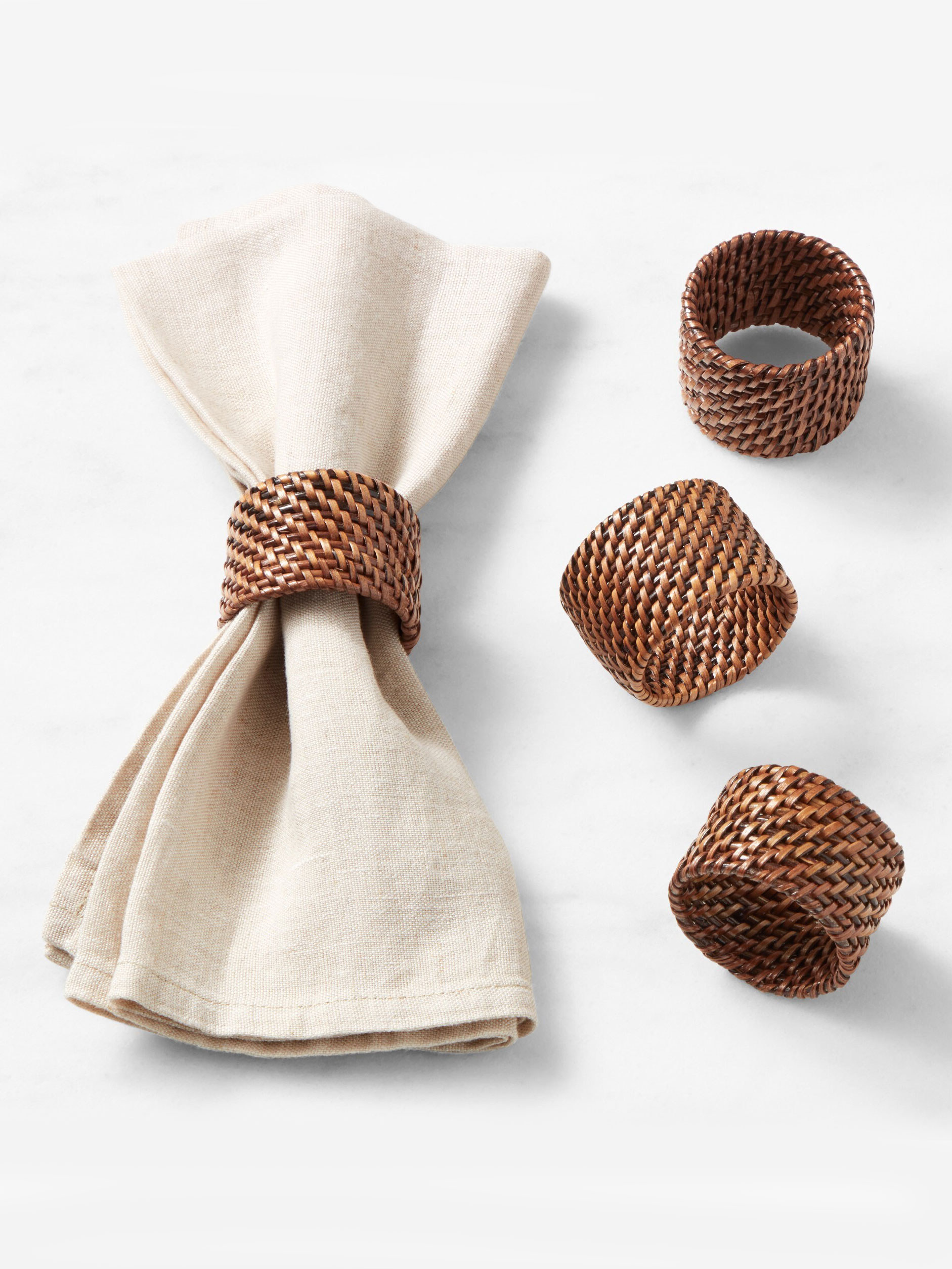 Williams-Sonoma, Nito Napkin Rings, Set of 4