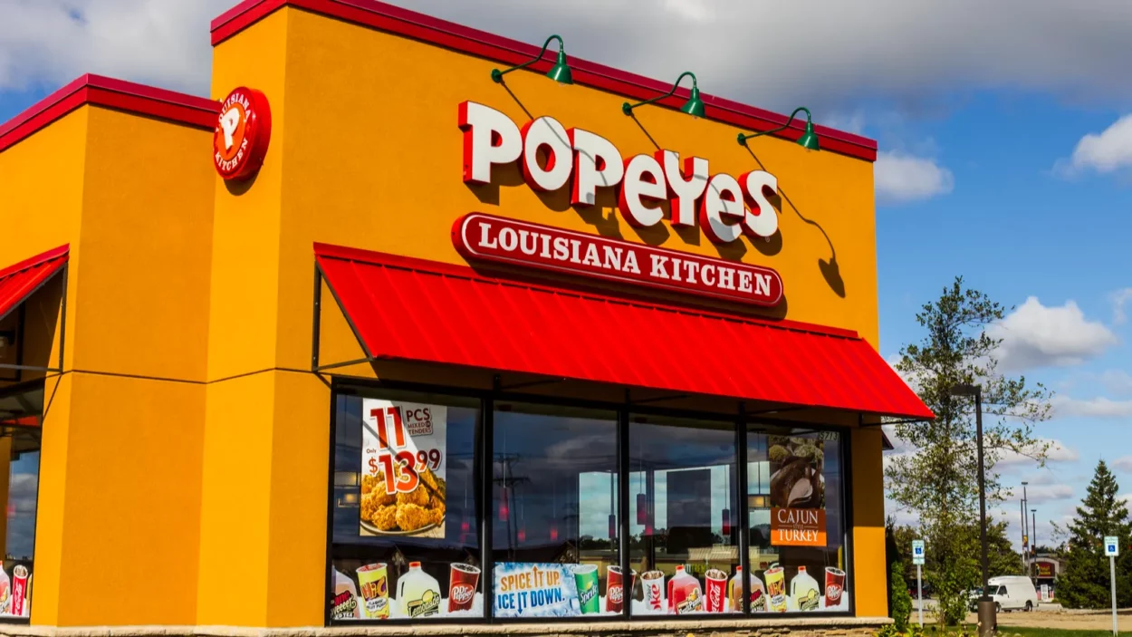 Popeyes fast food restaurant.