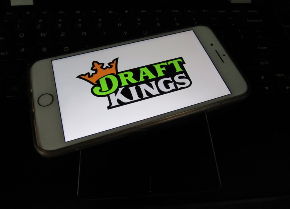 DraftKings logo on smartphone screen