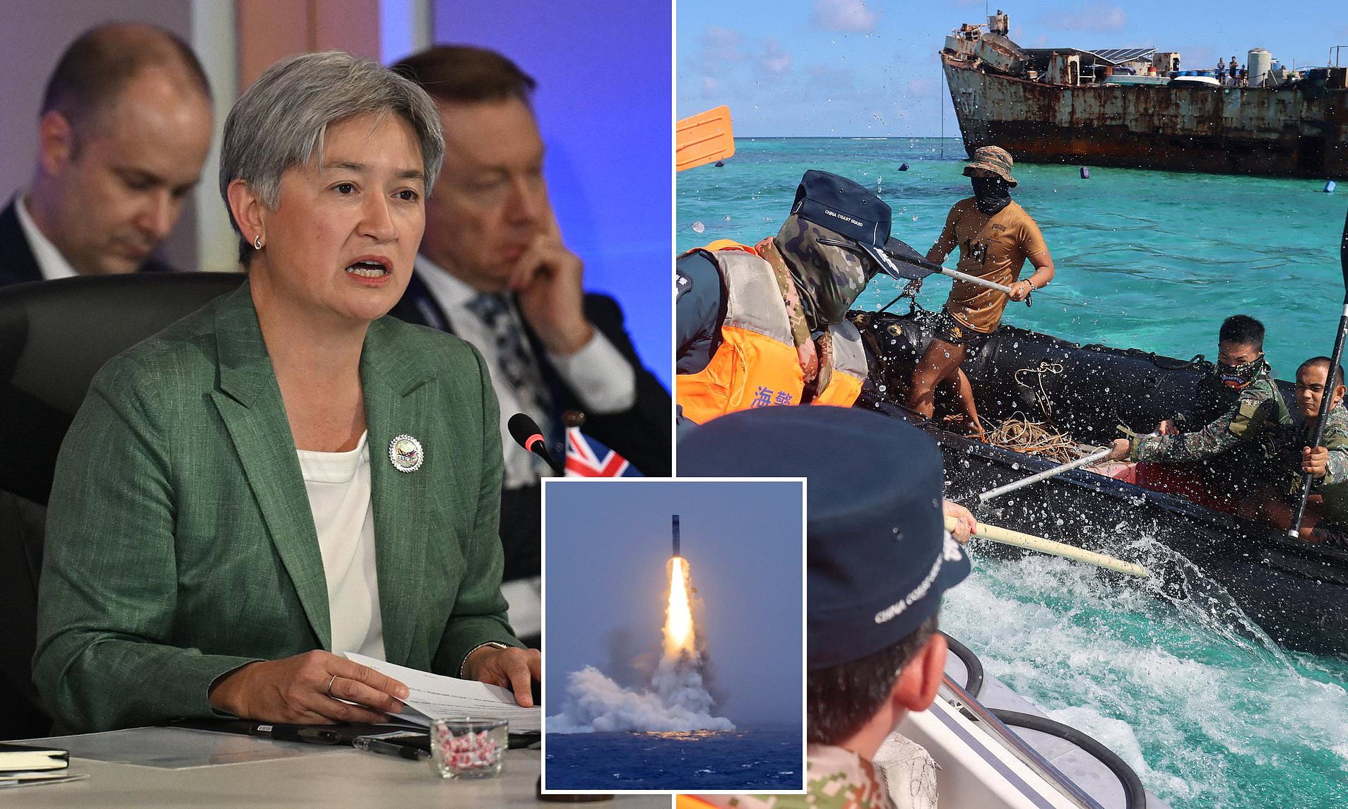 China accuses Australia of stoking tensions as Penny Wong seeks to partner with the Philippines