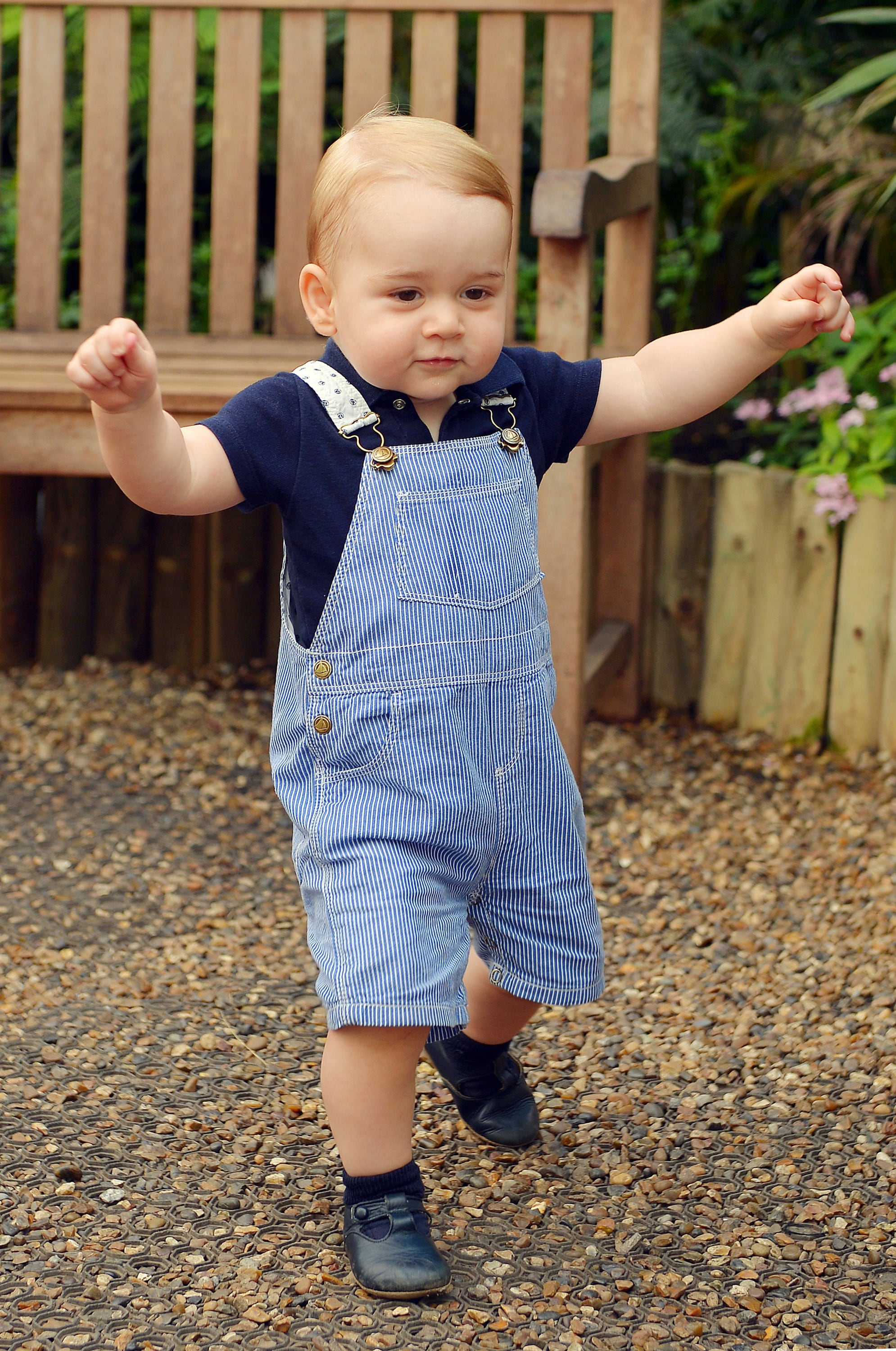 2014: This photo dated Wednesday July 2, 2014, was taken to mark the first birthday of Prince George and shows the Prince during a visit to the Sensational Butterflies exhibition at the Natural History Museum on July 2, 2014, in London, England.