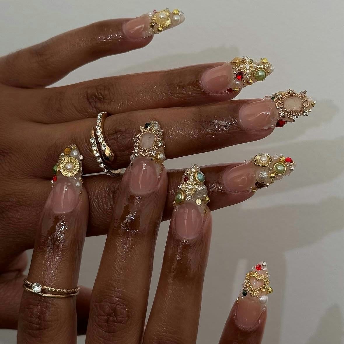 Baroque nails are this summer's most luxurious manicure trend
