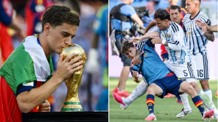 Spain World Cup winner Gavi responds to being punched by Leandro Paredes