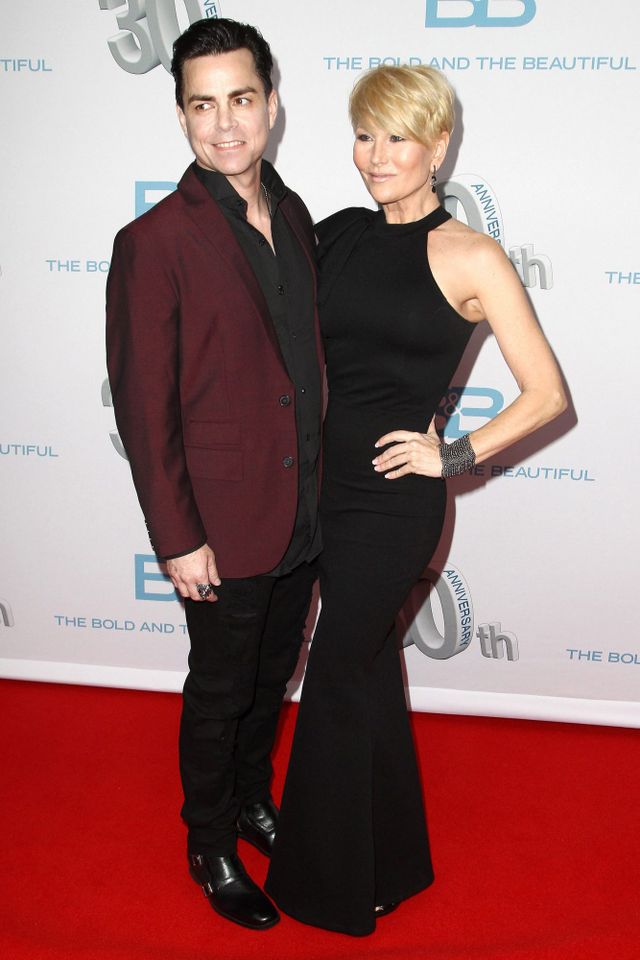 Mick Cain and Schae Harrison attend CBS's 'The Bold and the Beautiful' 30th anniversary party in L.A. on March 18, 2017
