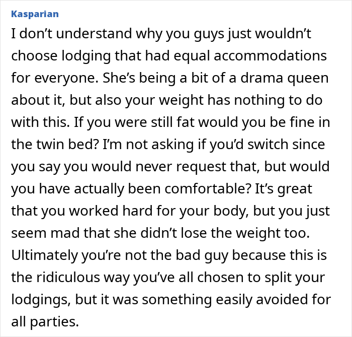 Obese Woman Turns To Friend Asking To Switch B&B Rooms, Ends Up Sobbing Instead