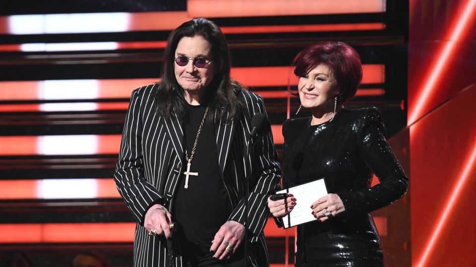 Ozzy and Sharon Osbourne at the Grammy Awards in 2020. That year the singer revealed he had been diagnosed with Parkinson's Disease. - Robyn Beck/AFP/Getty Images