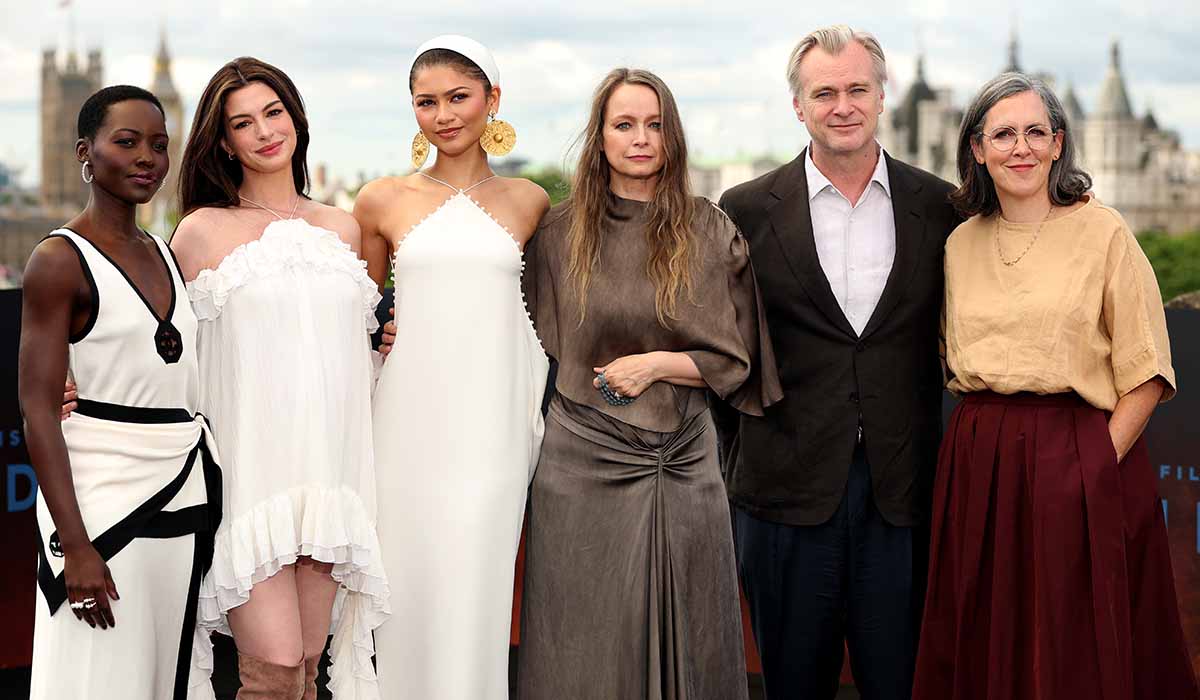 Lupita Nyong'o, Anne Hathaway, Zendaya, Samantha Morton, Christopher Nolan and Emma Thomas attend