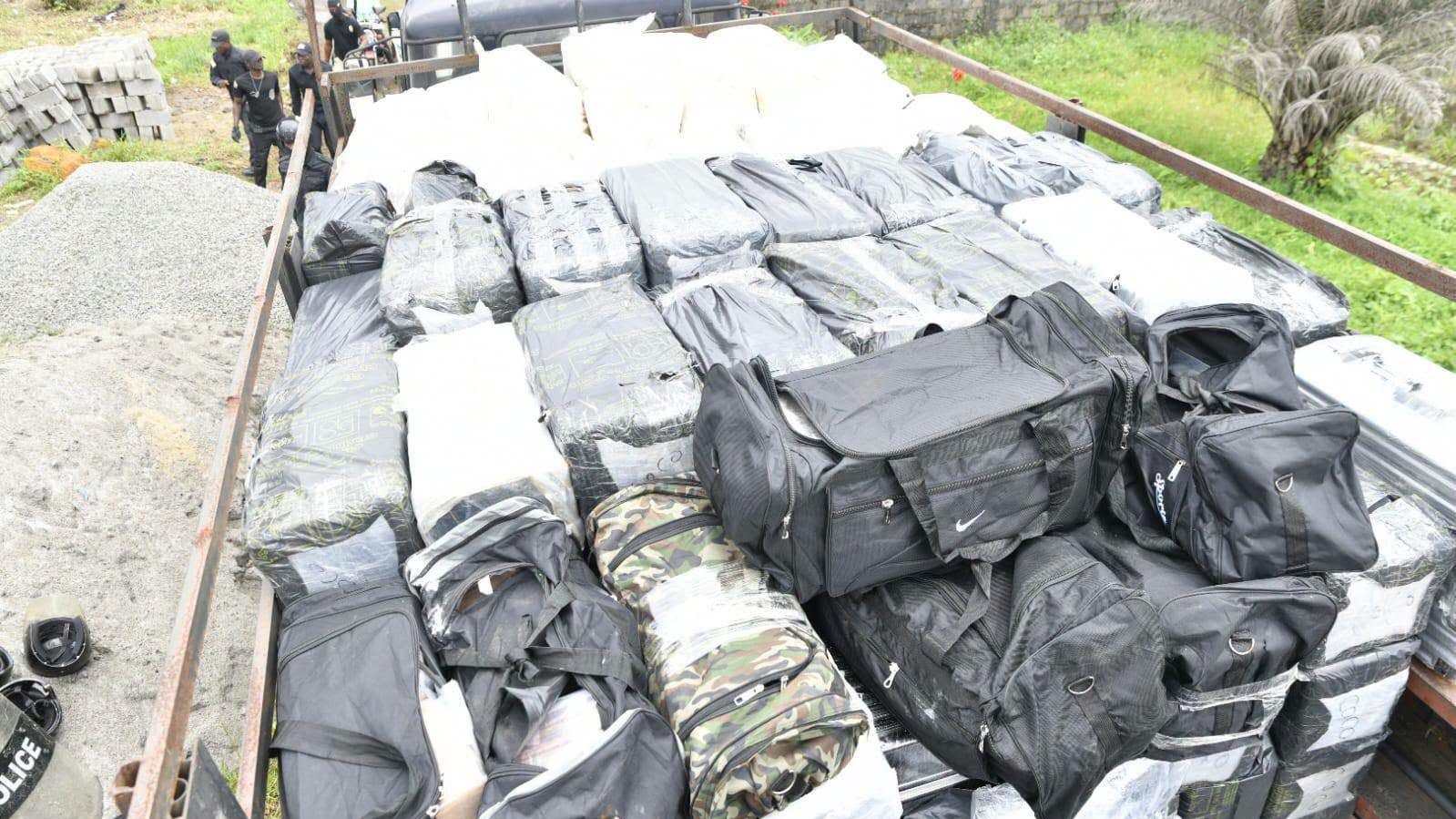It is still unclear from where the drugs originated or their intended destination