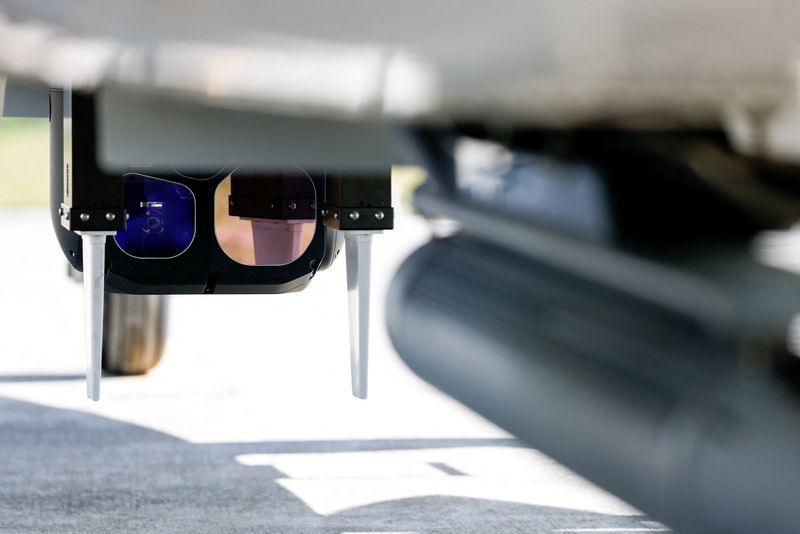 Short-wave infrared sensors made by Teledyne FLIR are mounted under an APEX aircraft in Taitung