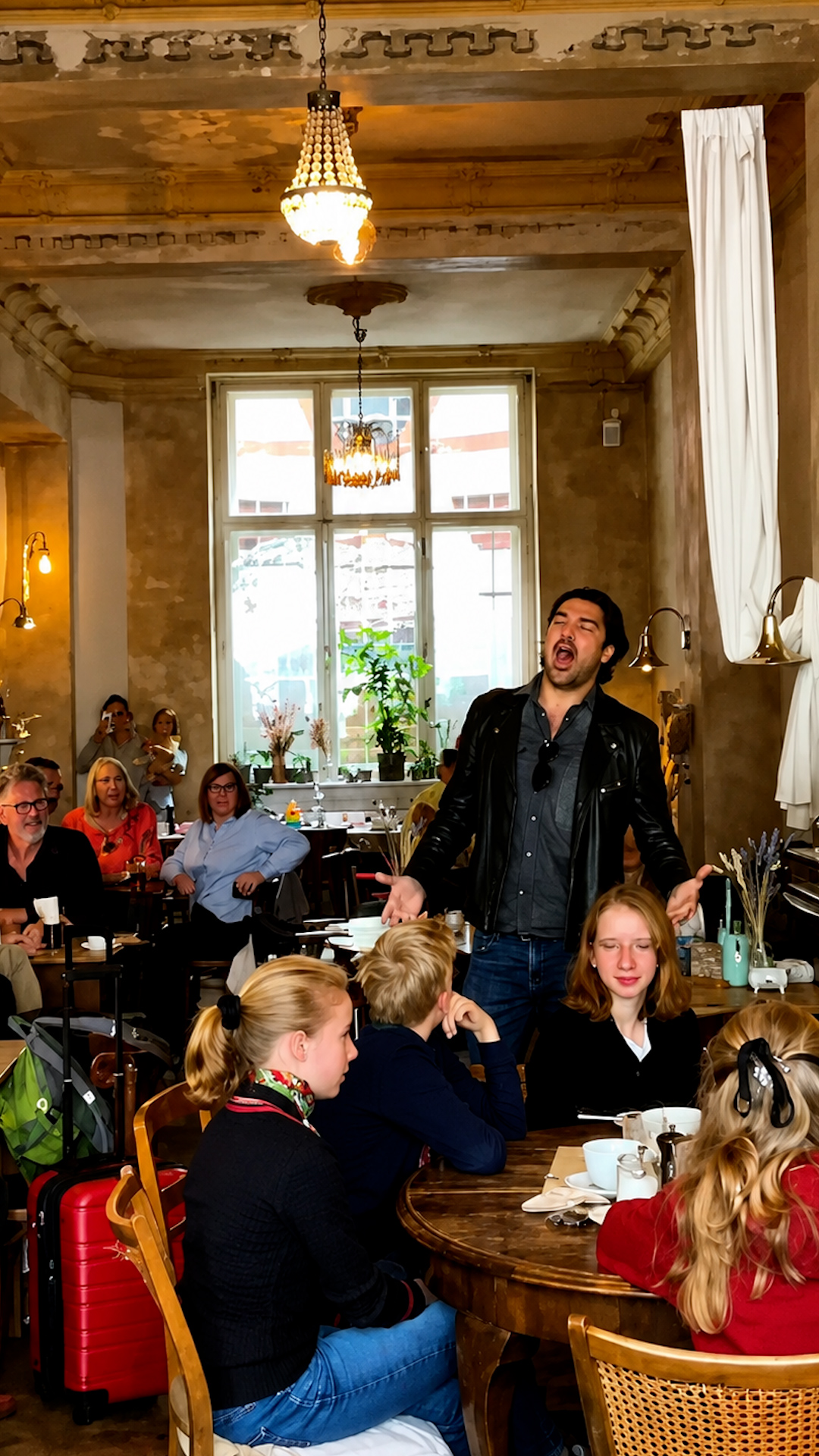 Famous singer joined my piano in a café