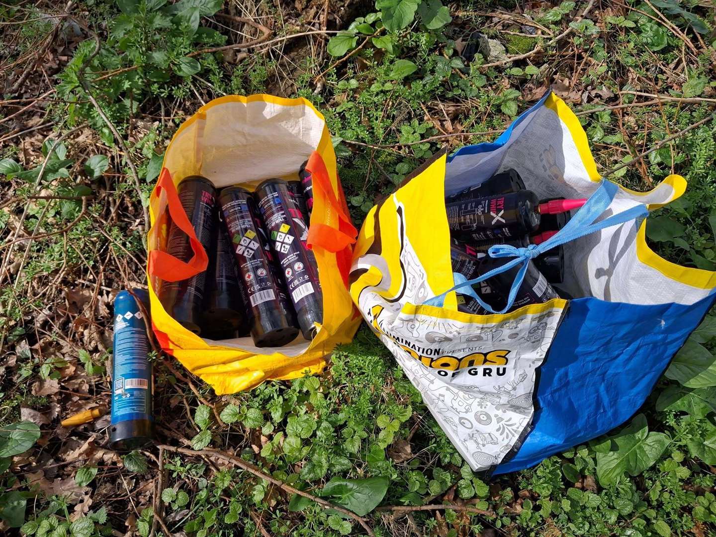 canisters in bags