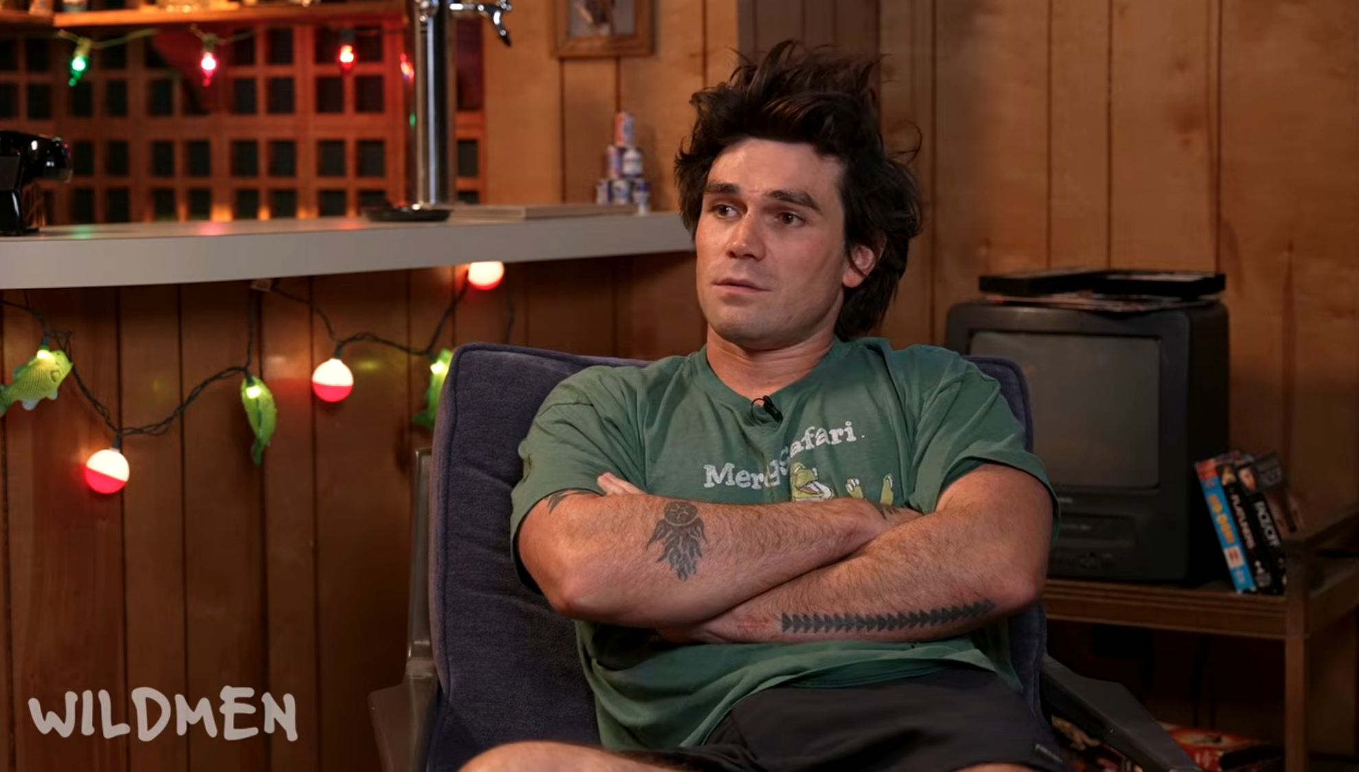 KJ speaking on a podcast