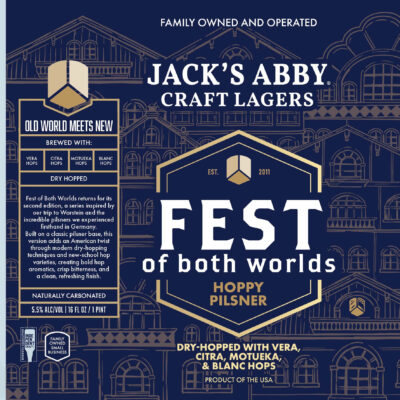 Jack’s Abby Fest of Both Worlds hoppy pilsner returns with a modern twist on a classic lager