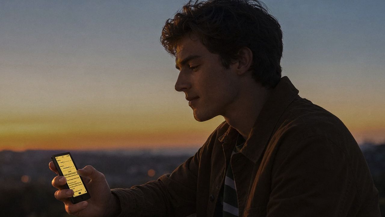 The Xteink X4 Pro being used outside in dim light