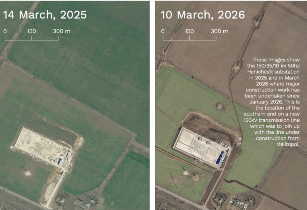 New images show Russia building along "highway of death" to nuclear plant