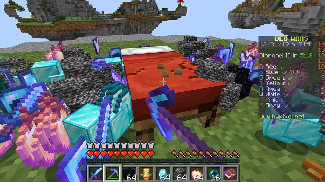Minecraft Bedwars but every drop is random