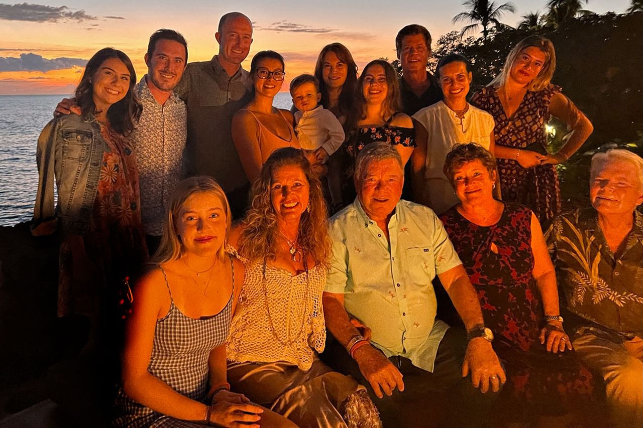 William Shatner and family in Hawaii, 2022