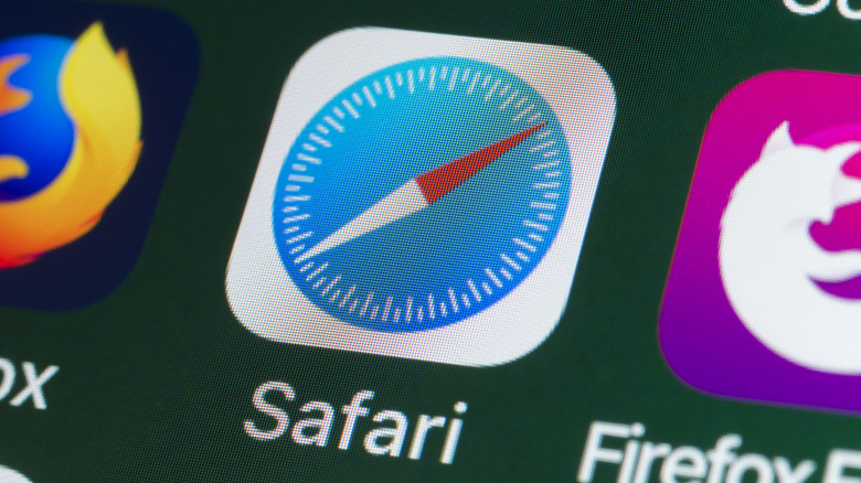 The Safari app icon on a screen
