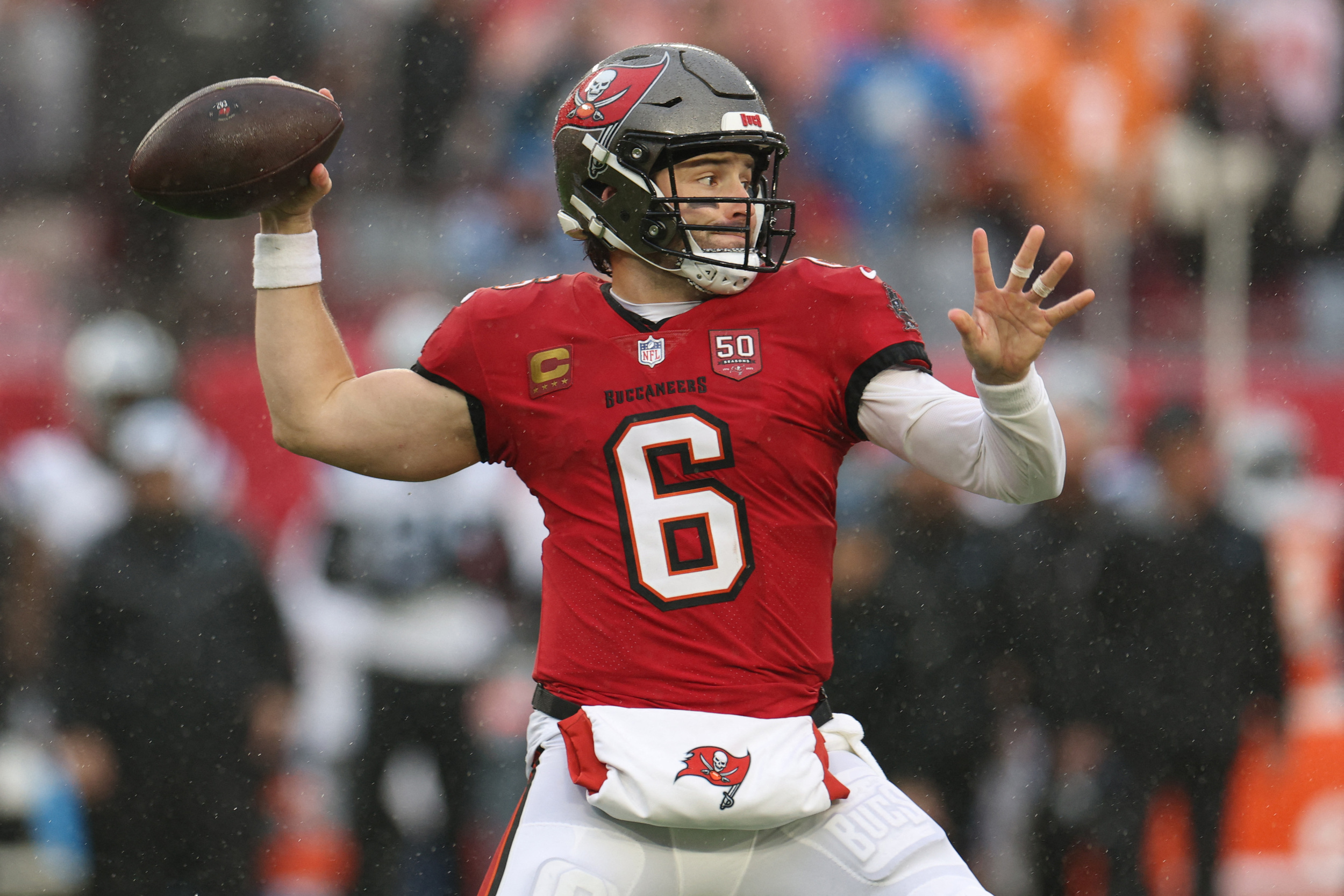 Tampa Bay Buccaneers quarterback Baker Mayfield.