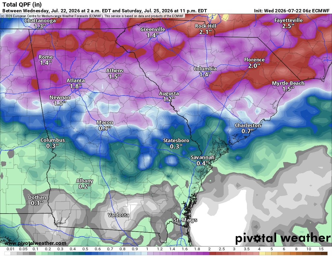 Heavy rain on the way for the end of the week