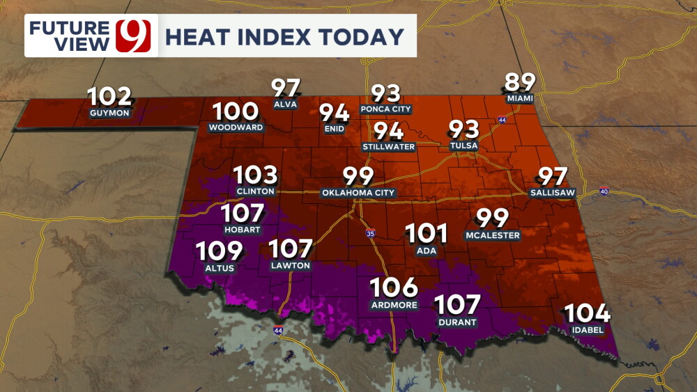 Not as hot today with a weak cool front! Your Wednesday forecast here.