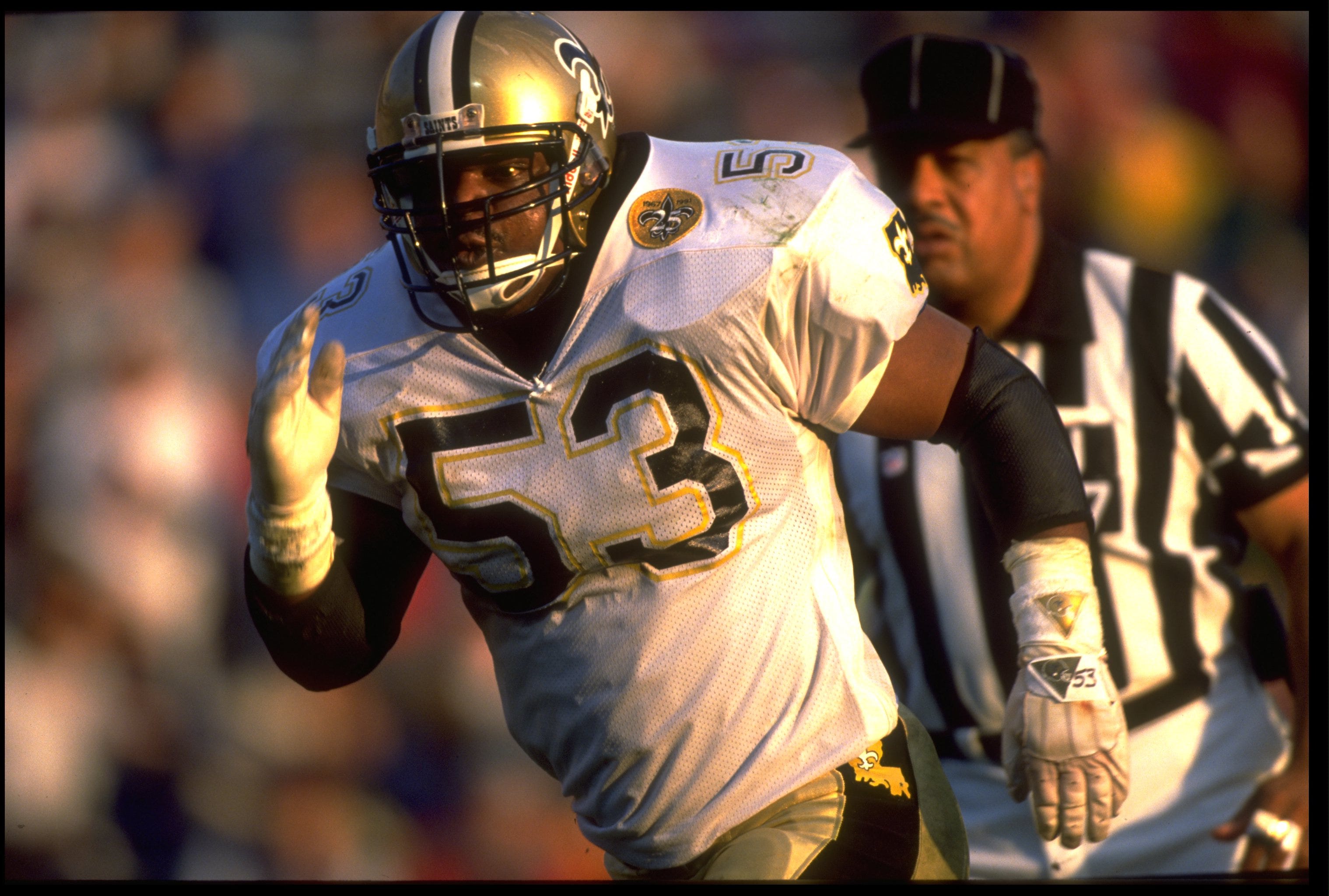 8 Dec 1991 New Orleans Saints Linebacker Vaughan Johnson In Action During The Saints 20 14 Win Over The Phoenix Cardinals At Sun Devil Stadium In Tempe Arizona Mandatory Credit Mike Powell Allsport