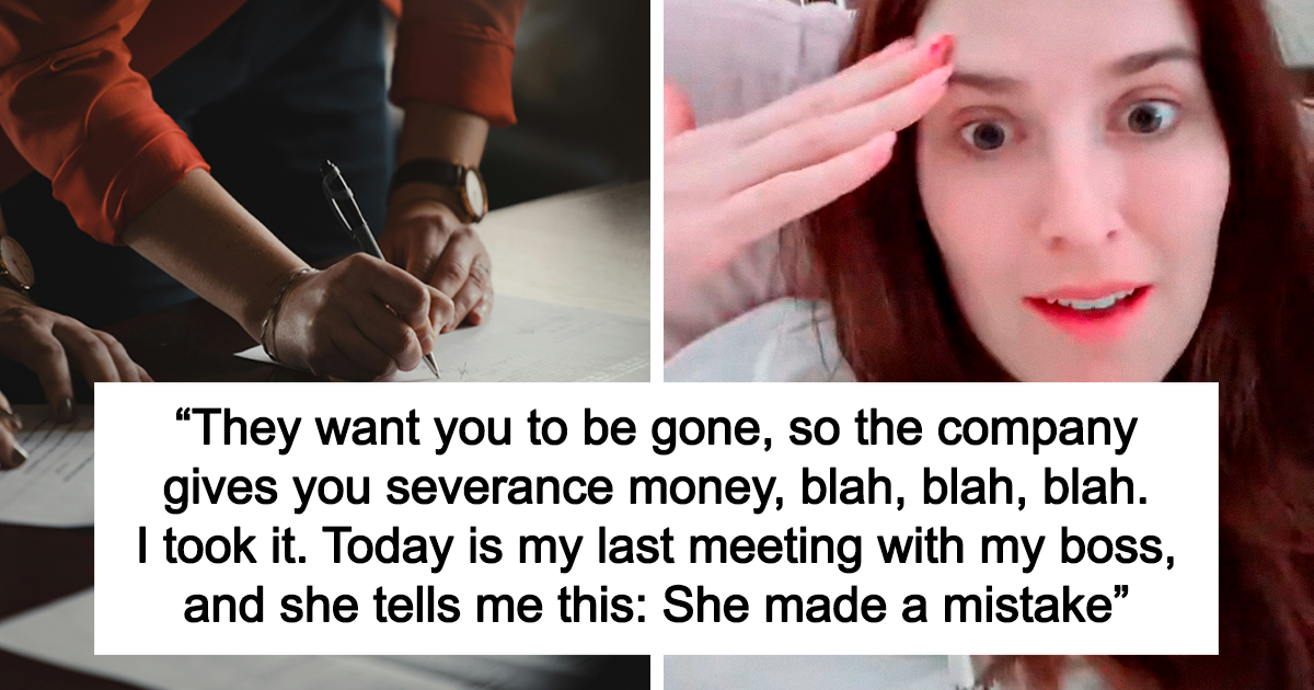 What is happening?: Woman realizes she left company after a mistake from her boss