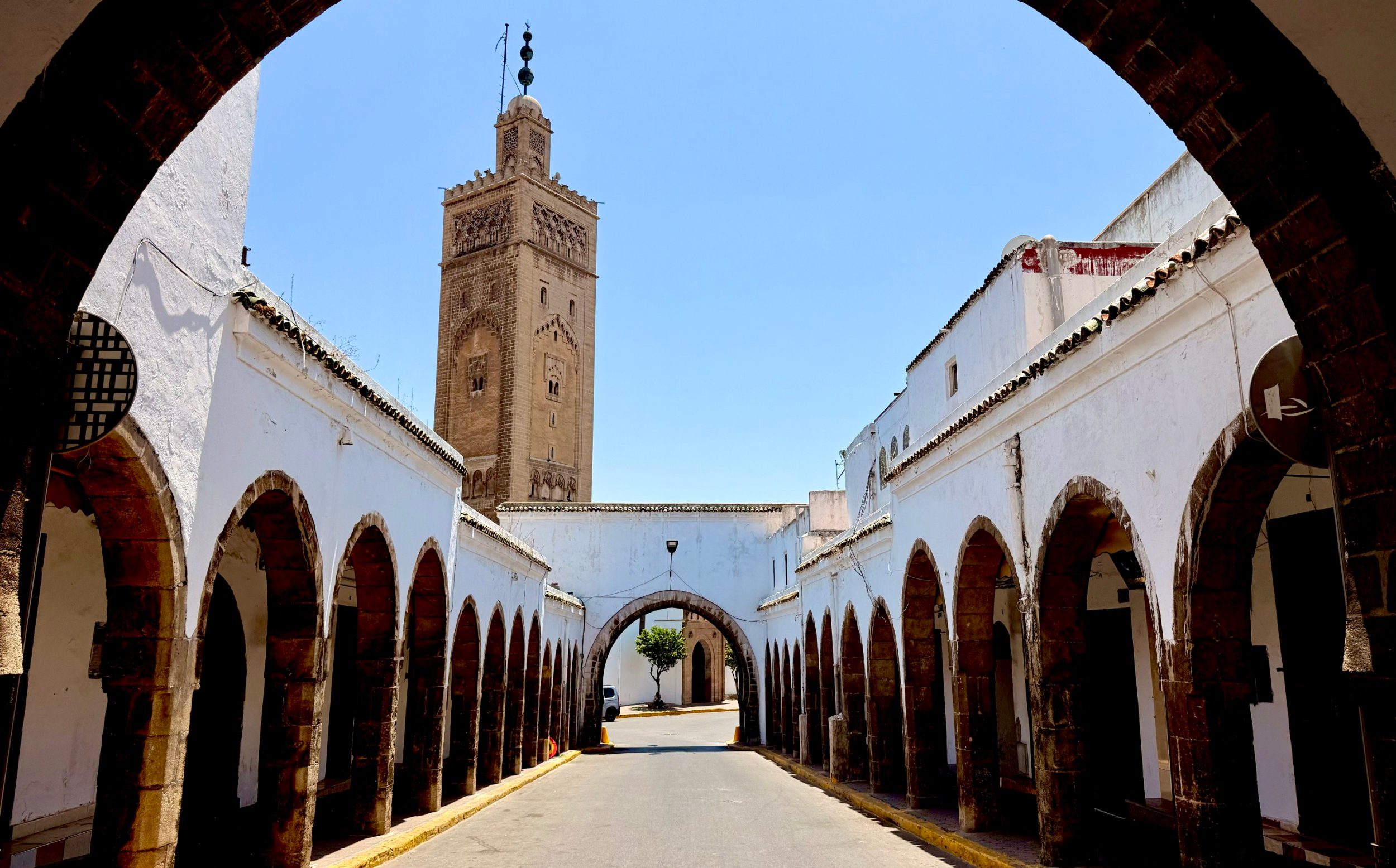 A view of an empty street in Casablanca's Old Medina