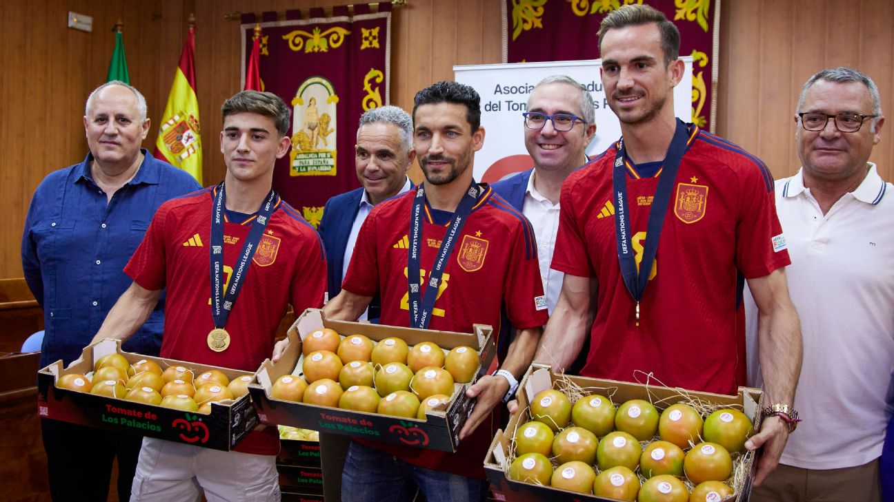 World Cup glory sees Fabián Ruiz and Gavi gifted their weight in tomatoes