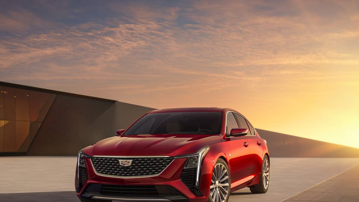 2025-cadillac-ct5-red-front-angled-view