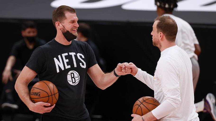 Tiago Splitter as Brooklyn Nets assistant coach.