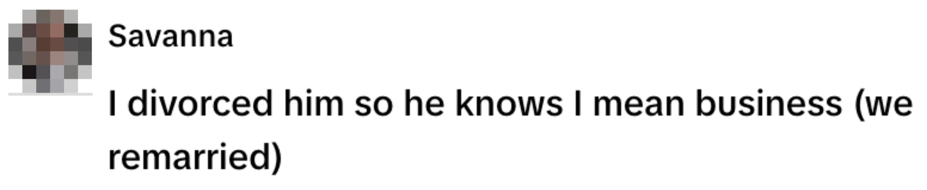 A person's comment reads,