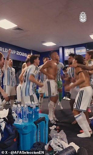 The chant outlines their desire for a fourth World Cup triumph and pays tribute to Diego Maradona and Lionel Messi