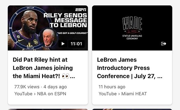 The Miami Heat's YouTube channel posted a video titled 'LeBron James Introductory press conference' alongside the date of July 27, 2026. Fans naturally had their own theories