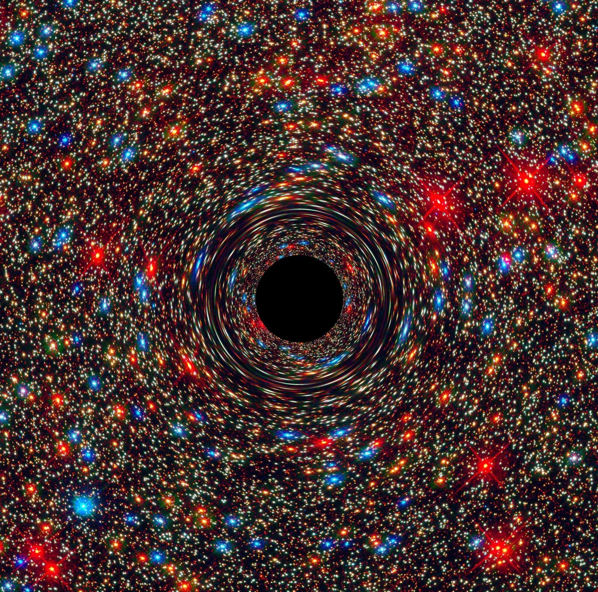 Hubble finds first black hole in Omega Centauri via 20-year star wobble