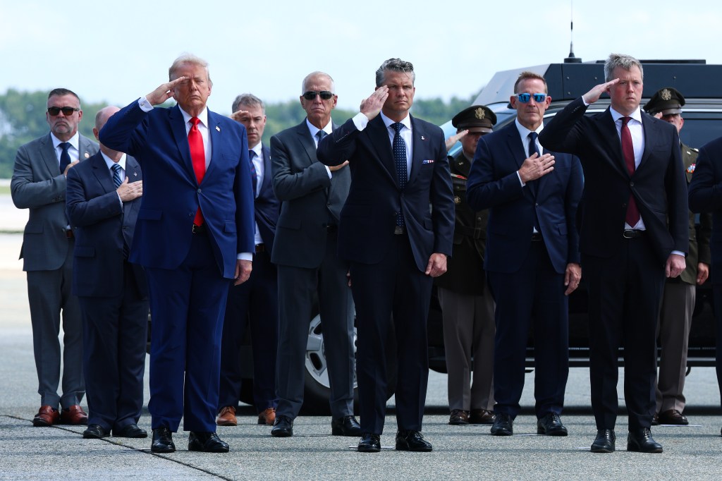 President Trump Attends Dignified Transfer For Fallen US Troops In Delaware