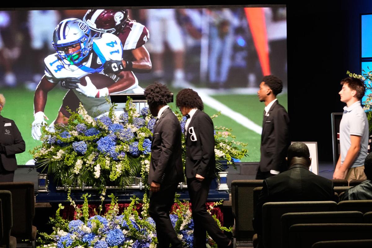 Family And Supporters Gather For Nolan Wells’ Funeral