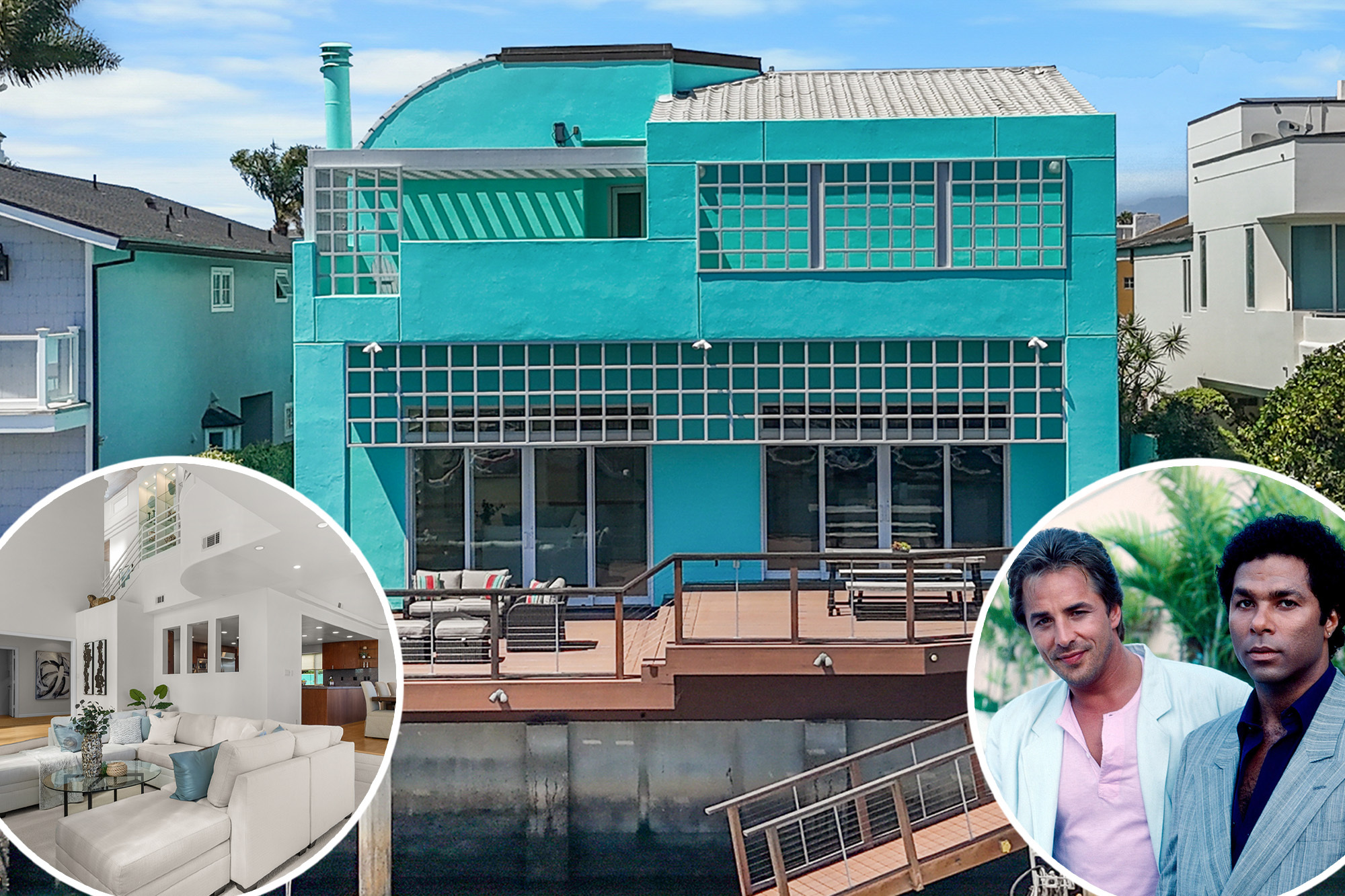 Miami Vice-style mansion just 90 minutes from LA lists for sale with private boat jetty