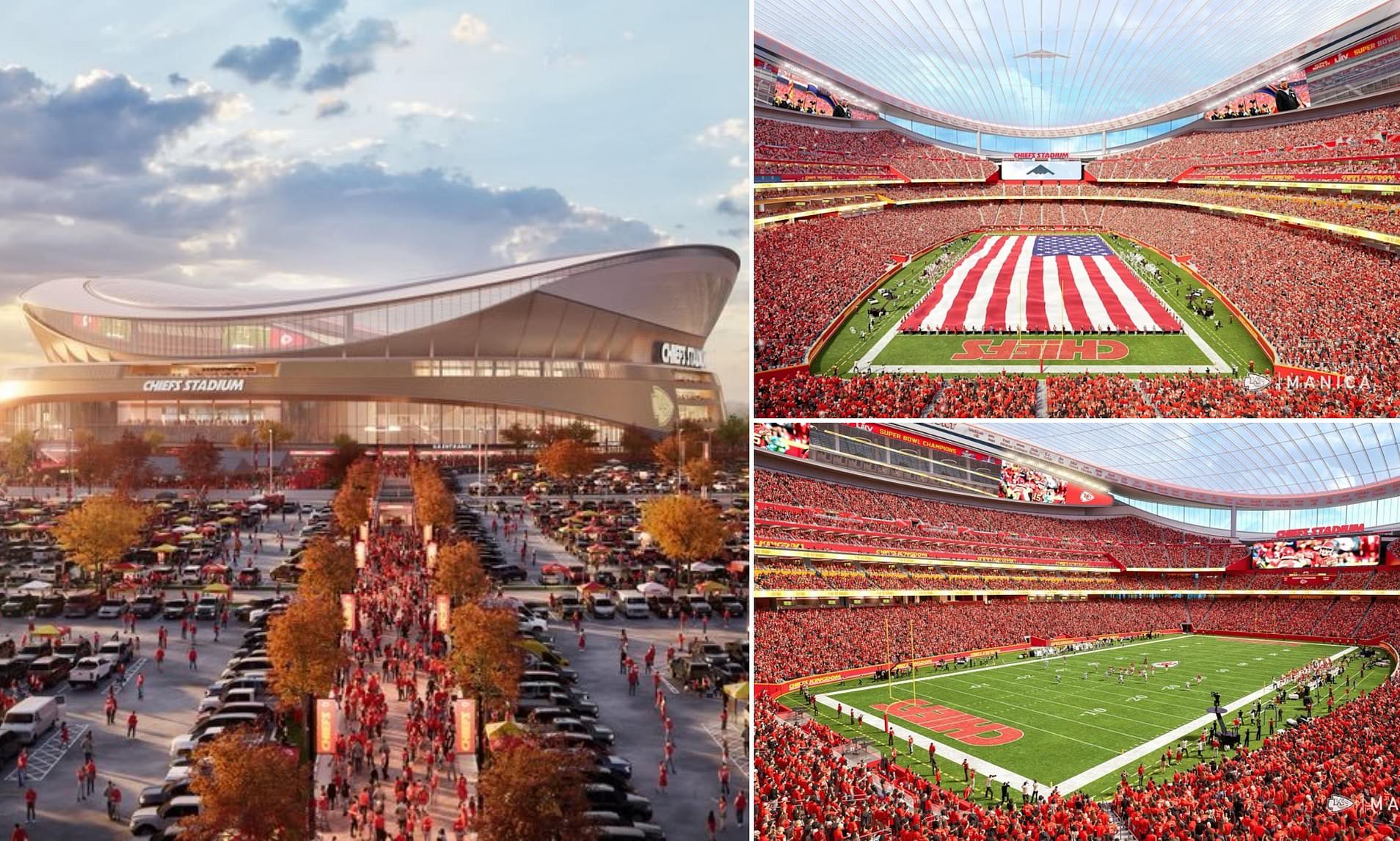 Kansas City Chiefs reveal first look at new $3bn stadium as team prepares to leave Missouri
