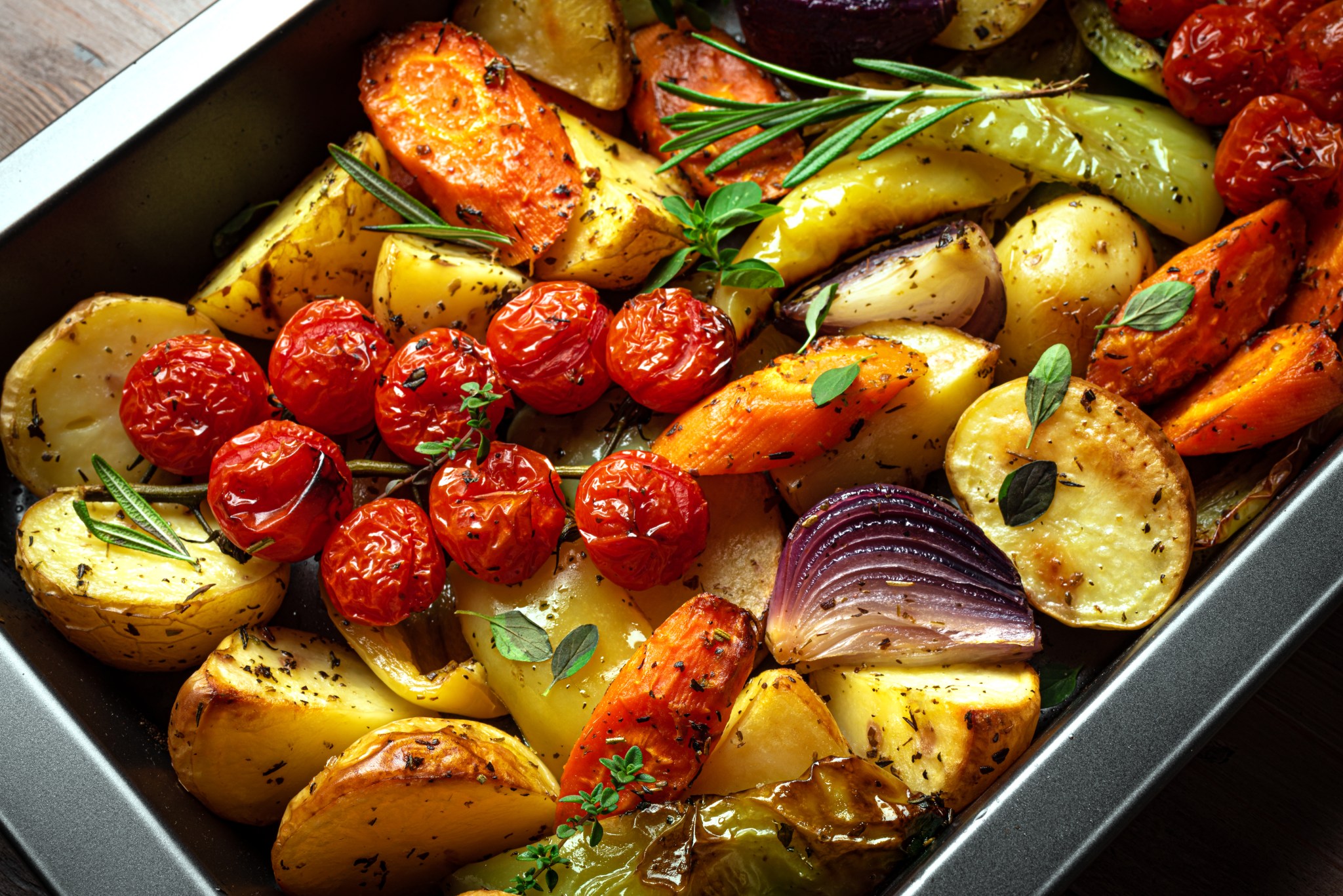 Autumn meal: oven roasted vegetables