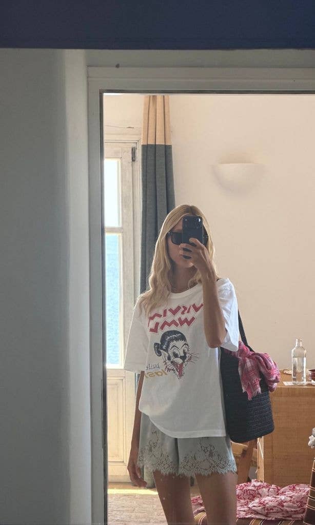 The Greek royal's off-duty look was so chic