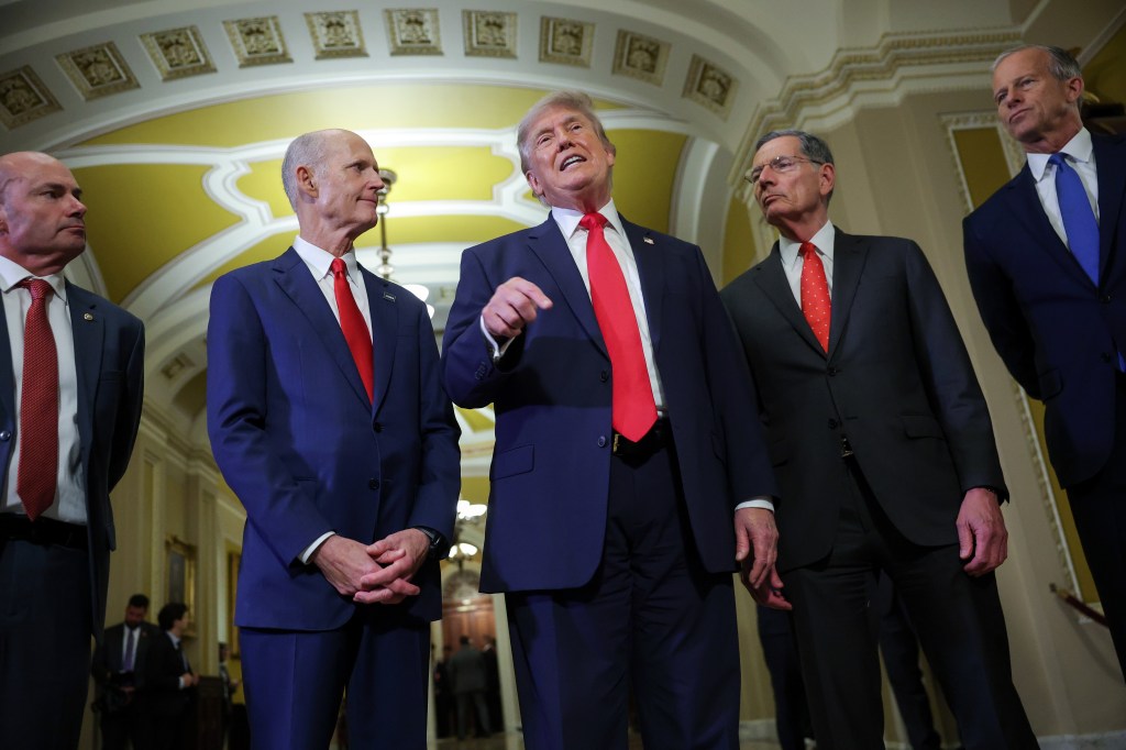 President Trump Meets With Republican Senators On Capitol Hill